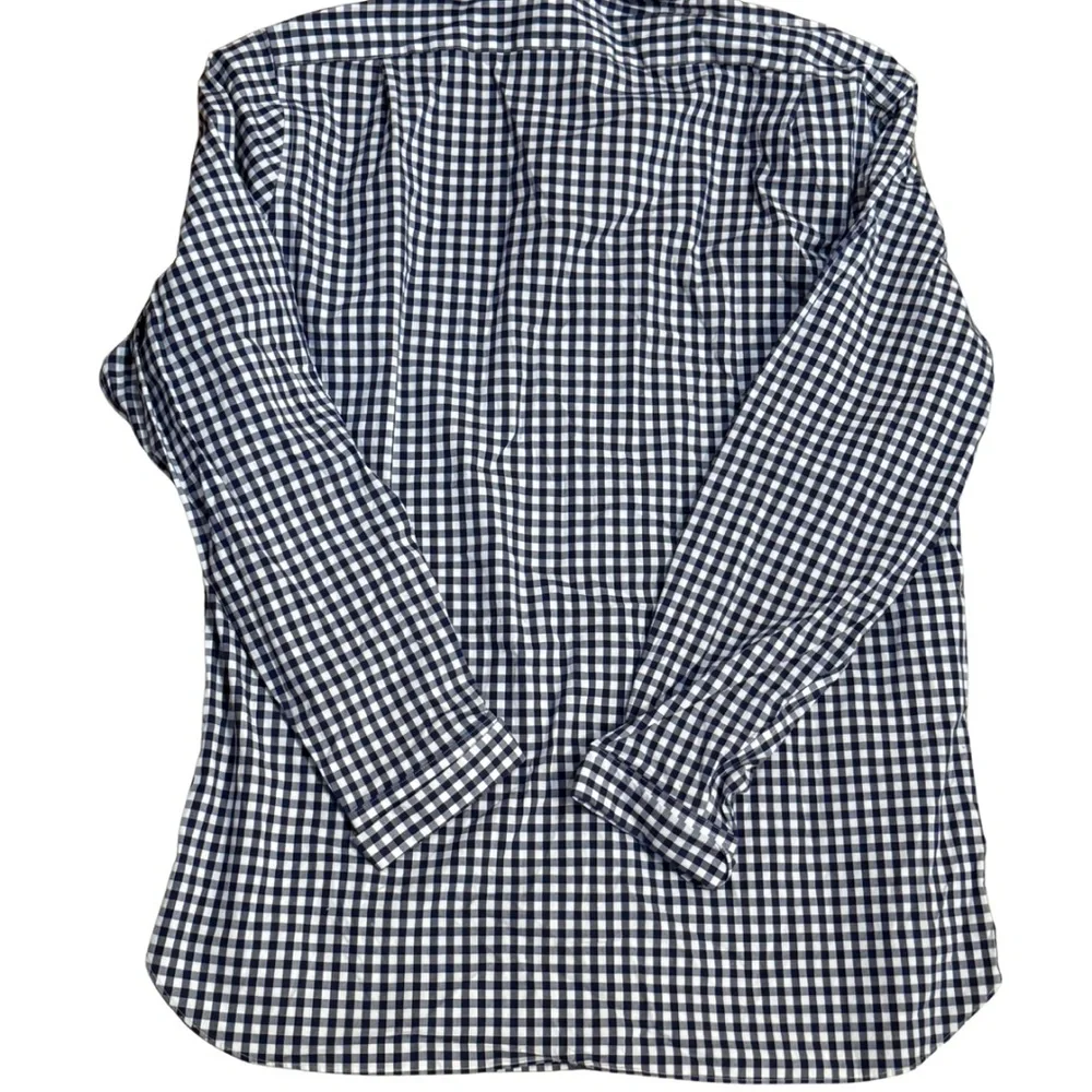 J.Crew Thompson Blue White Gingham Wrinkle Free Shirt‎ Men’s XL